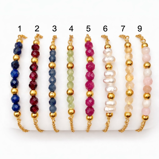 Bracelet de perles de couleurs en acier inoxydable 