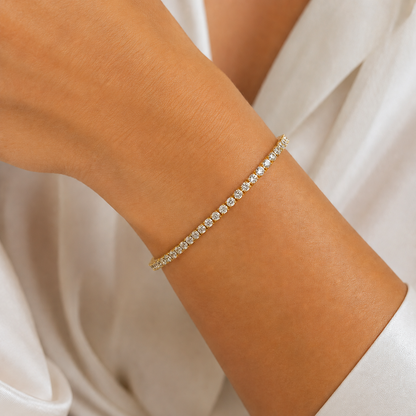 Bracelet diamant en acier inoxydable 