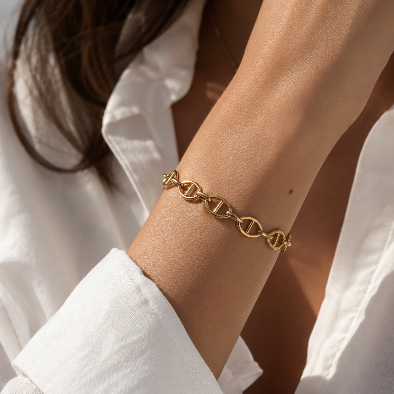 Bracelet maille marine en acier inoxydable 