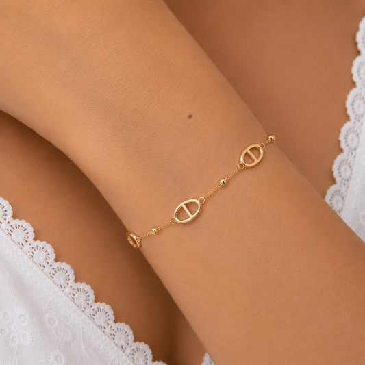 Bracelet maille marine acier 