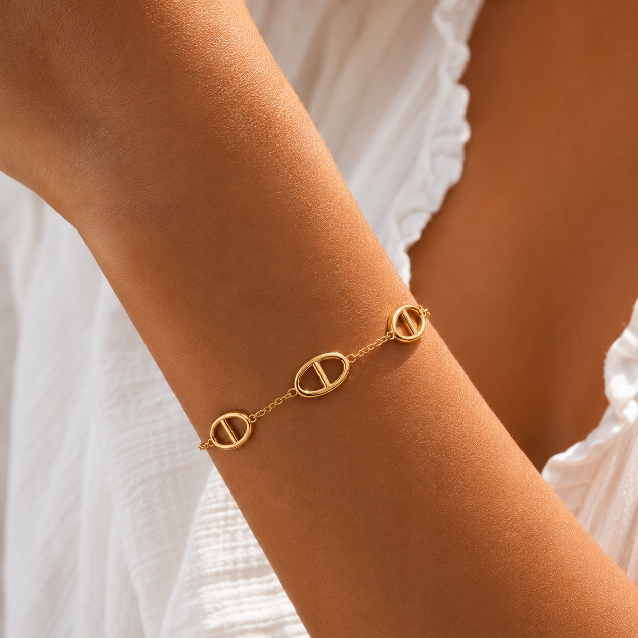 Bracelet maille marine en acier inoxydable 