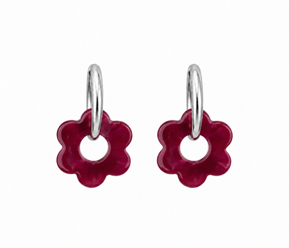 Fleurs | Boucles d’oreilles en acier inoxydable