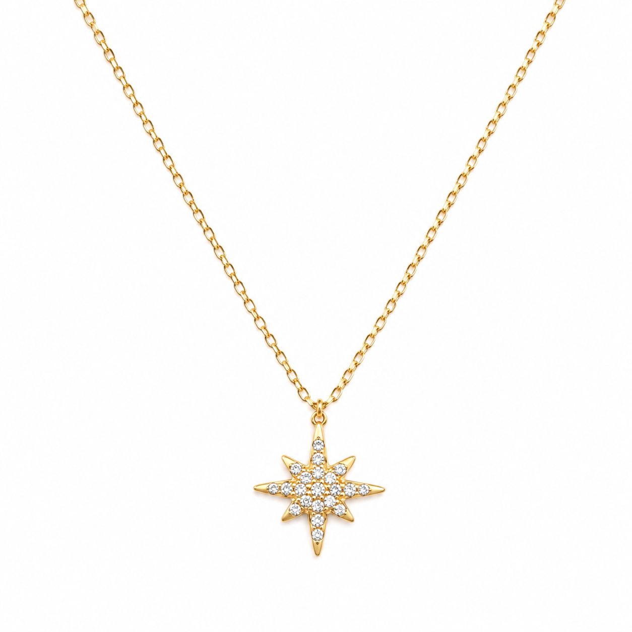 Collier étoile en acier inoxydable 