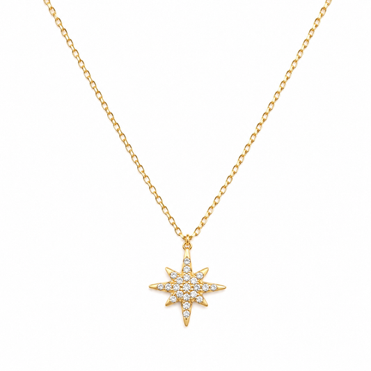 Collier étoile en acier inoxydable 