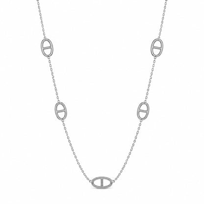 Collier maille marine en acier inoxydable 