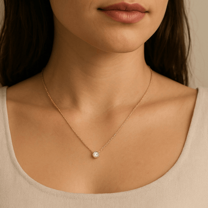 Collier pas cher en acier inoxydable diamant 