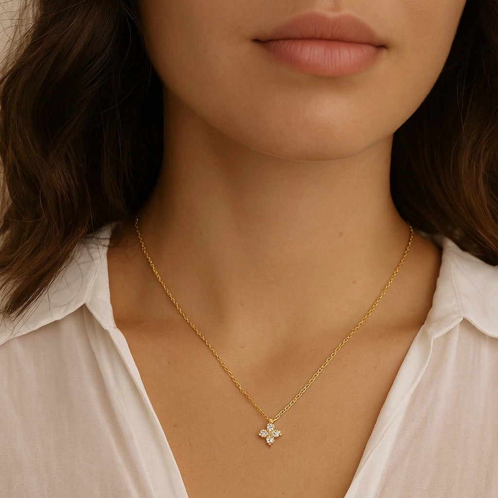 Collier trèfle en argent 