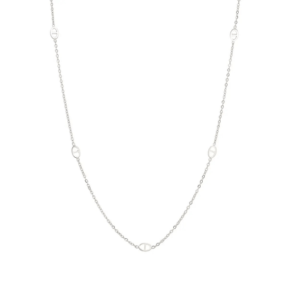 Collier en acier inoxydable argenté 