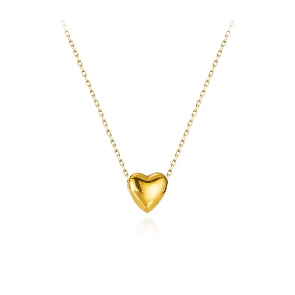 Collier cœur acier inoxydable 