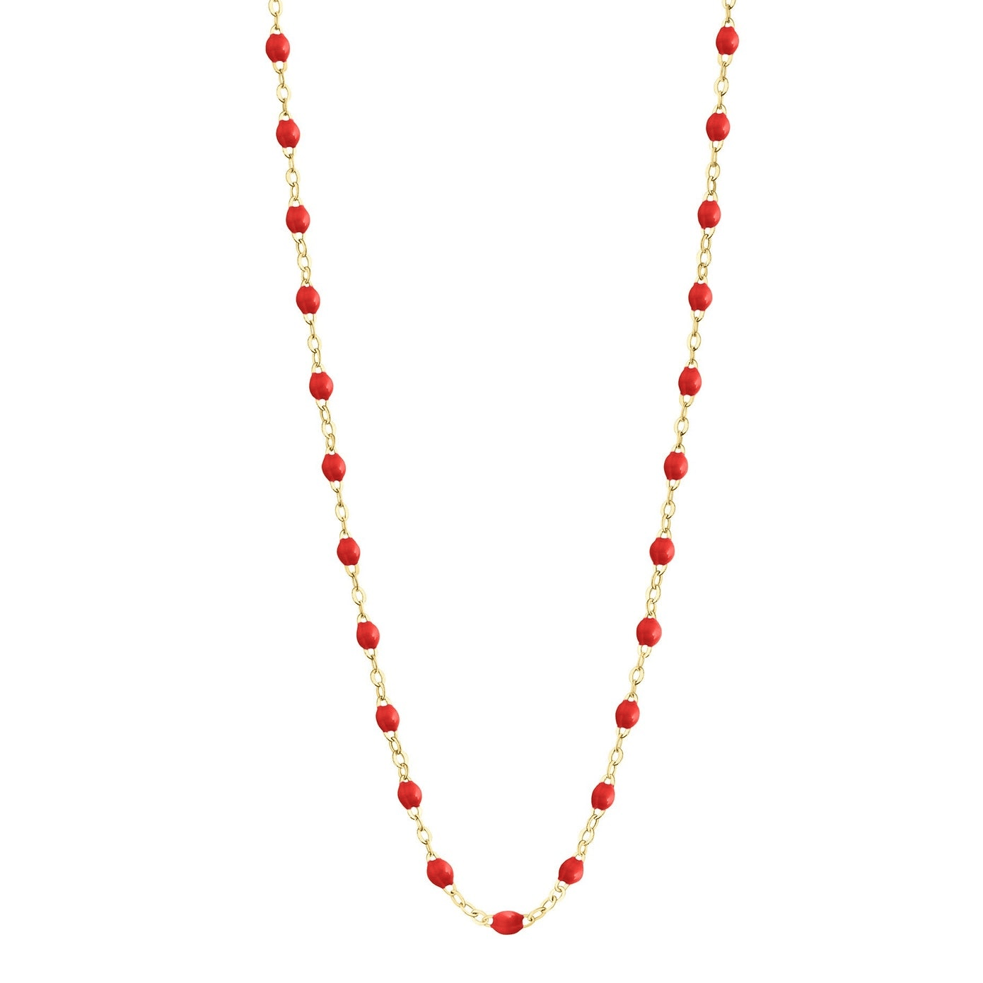 Colliers chaînes avec perles couleurs en acier inoxydable doré et argenté tendance pas cher cadeau pour femme rouge et doré 