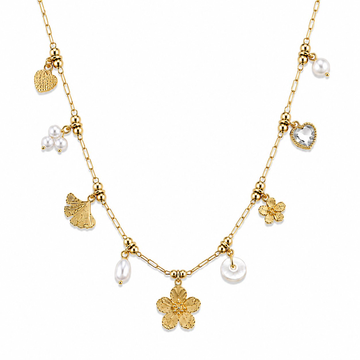 Collier charms en acier inoxydable 