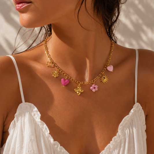 Collier charms en acier inoxydable 