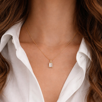 Collier diamant en acier inoxydable 