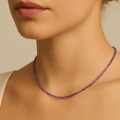 Collier ras du cou en acier inoxydable ajustable doré pas cher perles cadeau pour femme