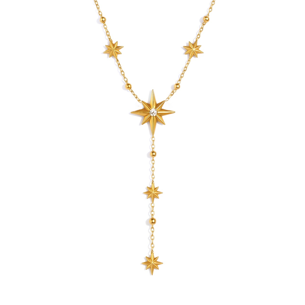 Collier étoile en acier inoxydable 