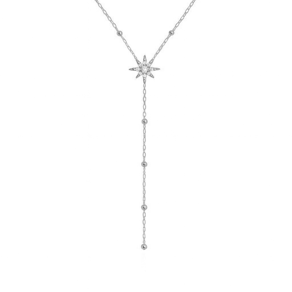 Collier étoile Y en acier inoxydable 