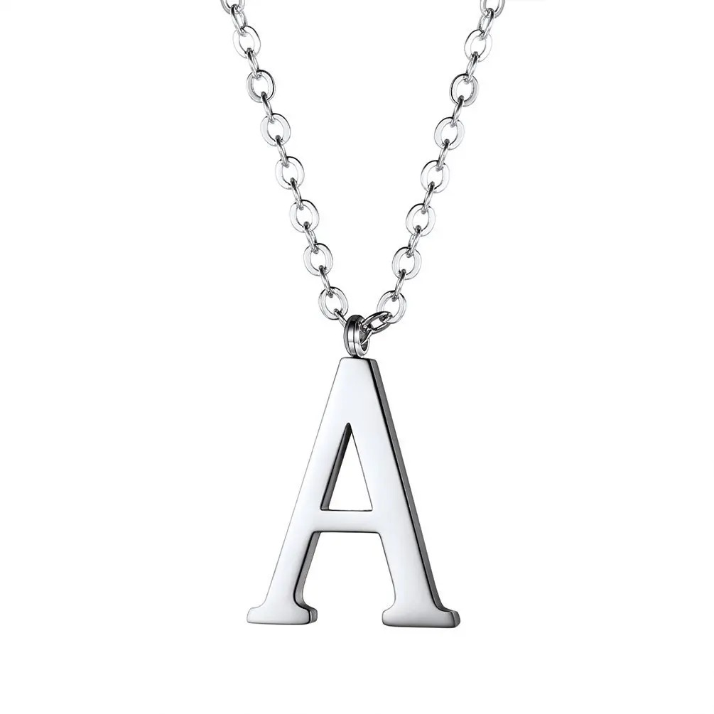 collier lettre initiale argenté