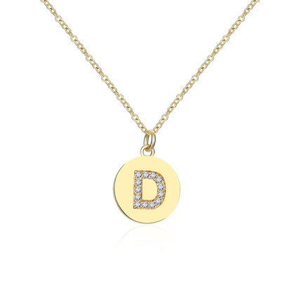 Collier lettre initiale en acier inoxydable doré alphabet À B C D E F G H I J K L M N O P Q R S T U V W X Y Z 