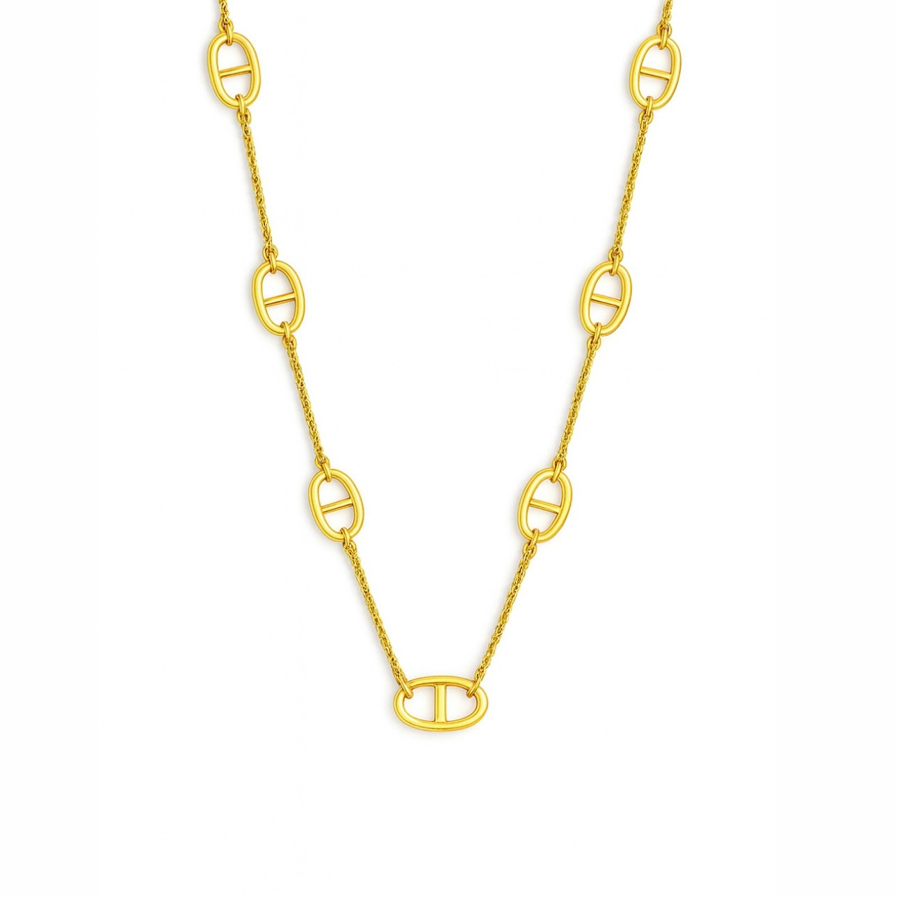 Collier maille en acier inoxydable long 