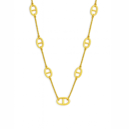 Collier maille en acier inoxydable long 