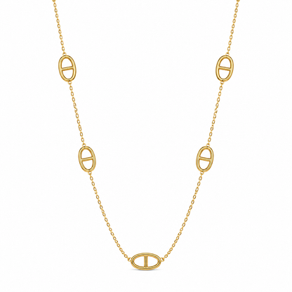 Collier maille marine en acier inoxydable 