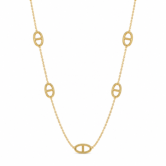 Collier maille marine en acier inoxydable 