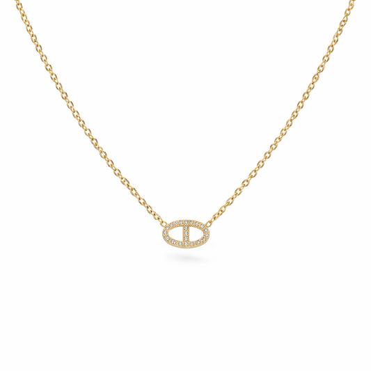 Collier maille marine en acier inoxydable 