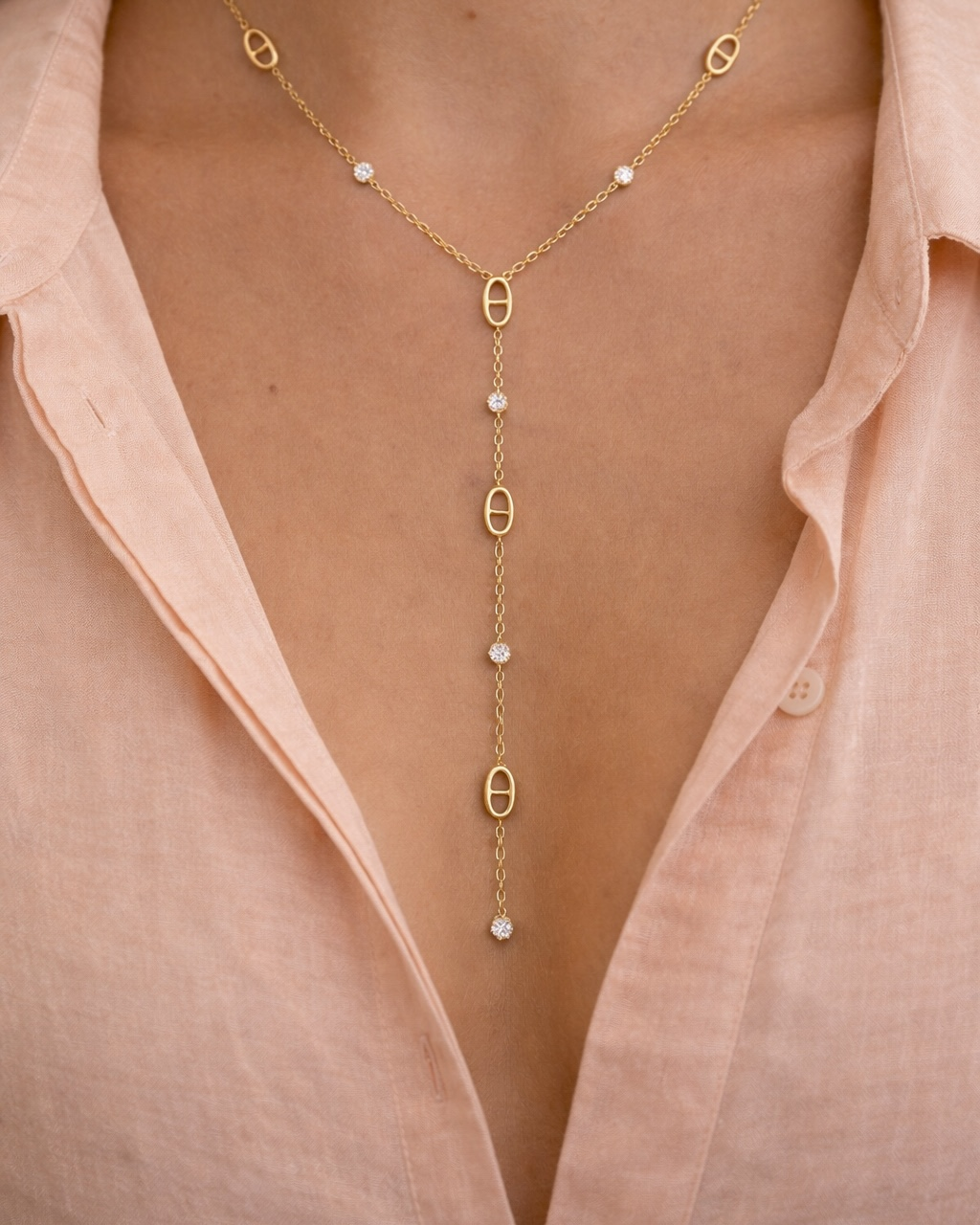 Collier maille marine en acier inoxydable 