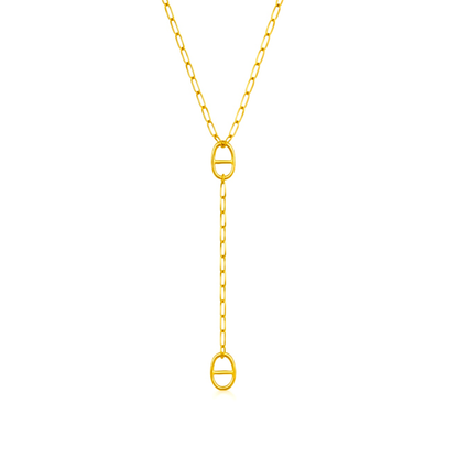 Collier maille marine Y en acier inoxydable 
