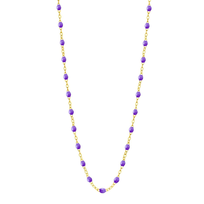 Colliers chaînes avec perles couleurs en acier inoxydable doré et argenté tendance pas cher cadeau pour femme mauve et doré 