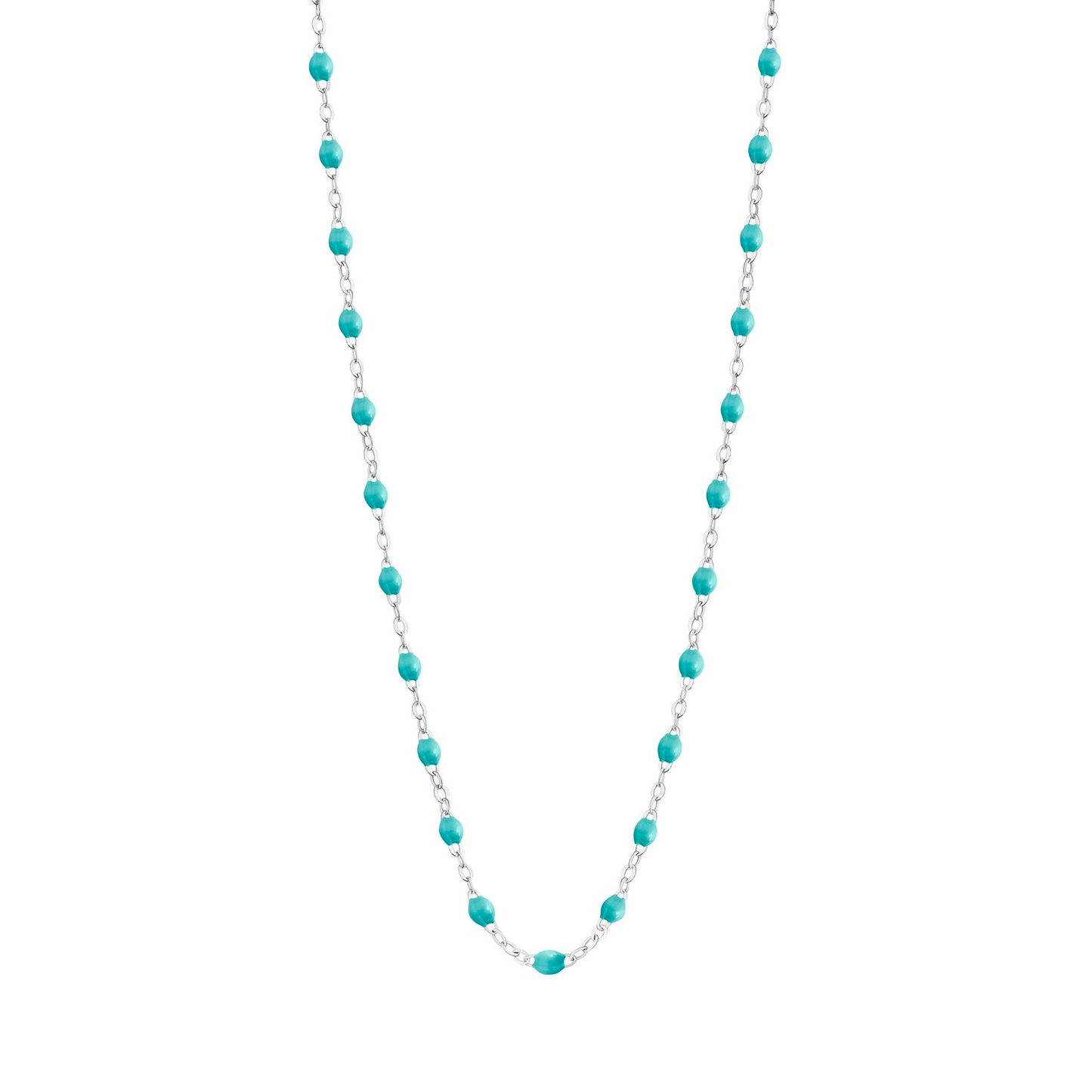 Colliers chaînes avec perles couleurs en acier inoxydable doré et argenté tendance pas cher cadeau pour femme turquoise 