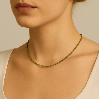 Collier ras du cou en acier inoxydable ajustable doré pas cher perles cadeau pour femme