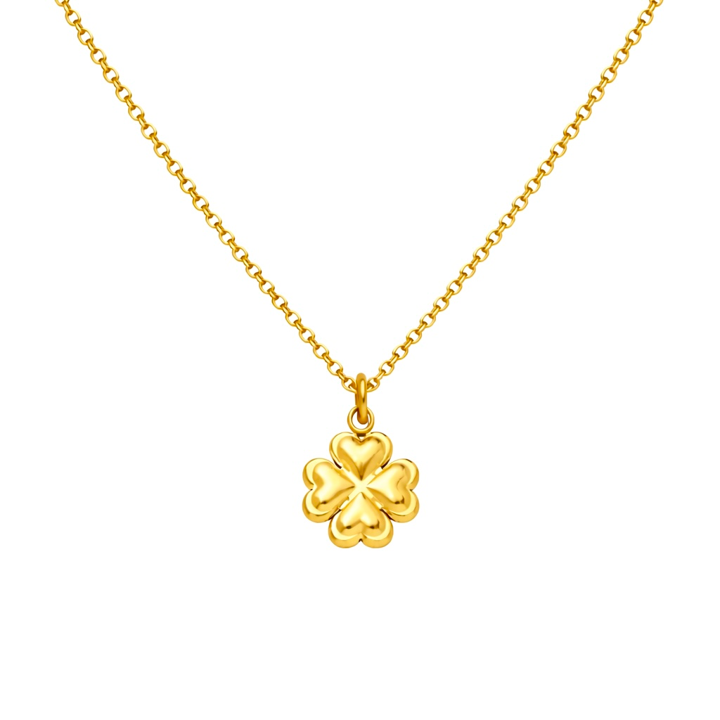 Collier trèfle en acier inoxydable 