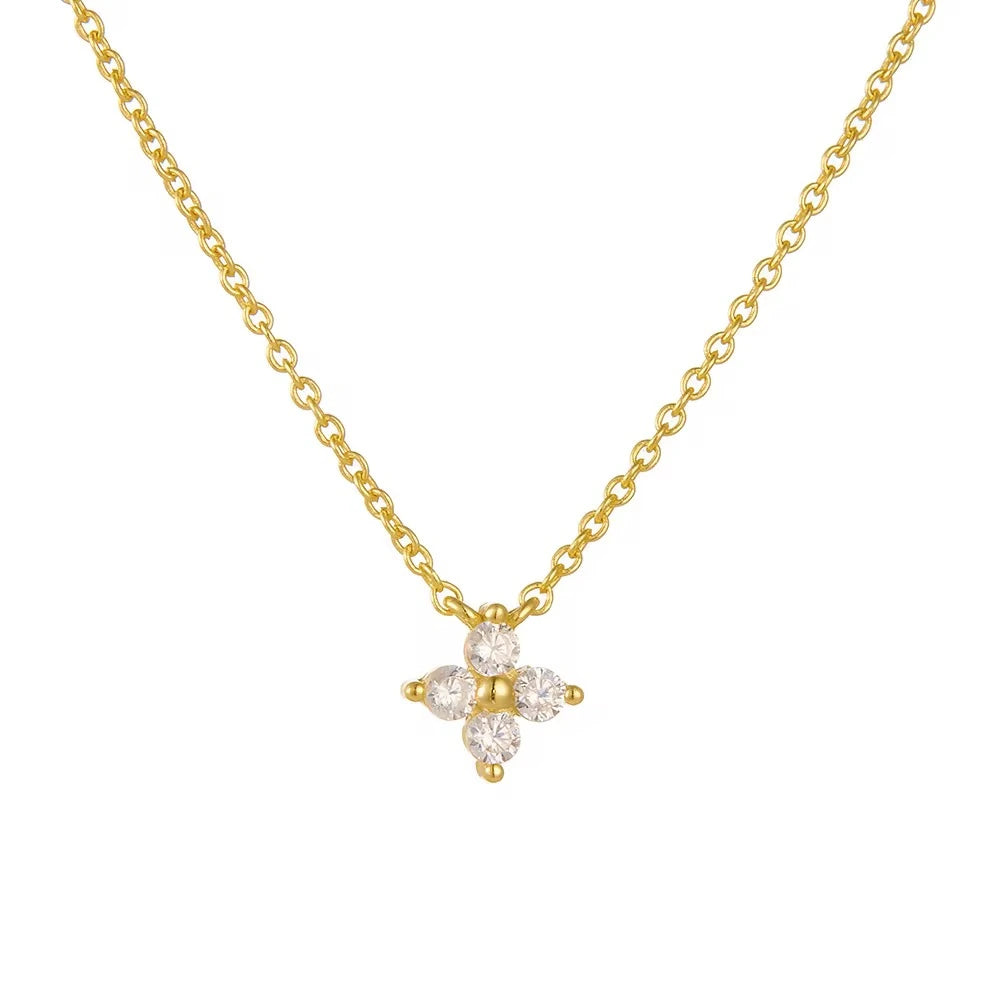 Collier argent trèfle 