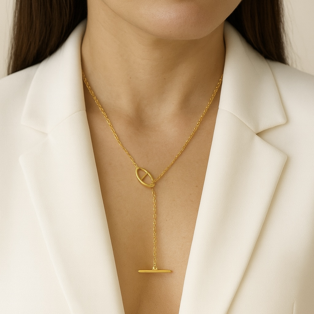 Collier y maille en acier inoxydable 