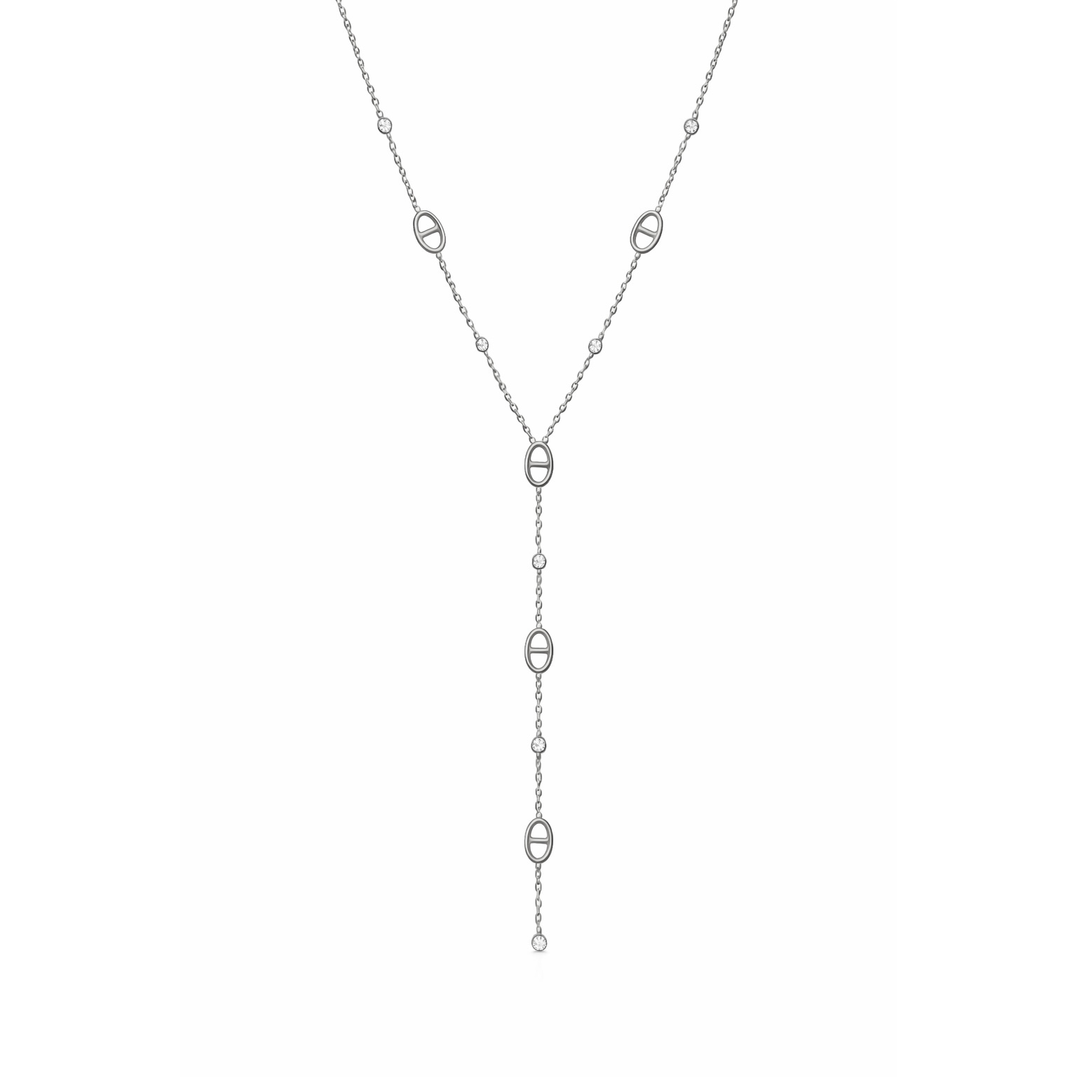 Collier cravate maille marine en acier inoxydable 