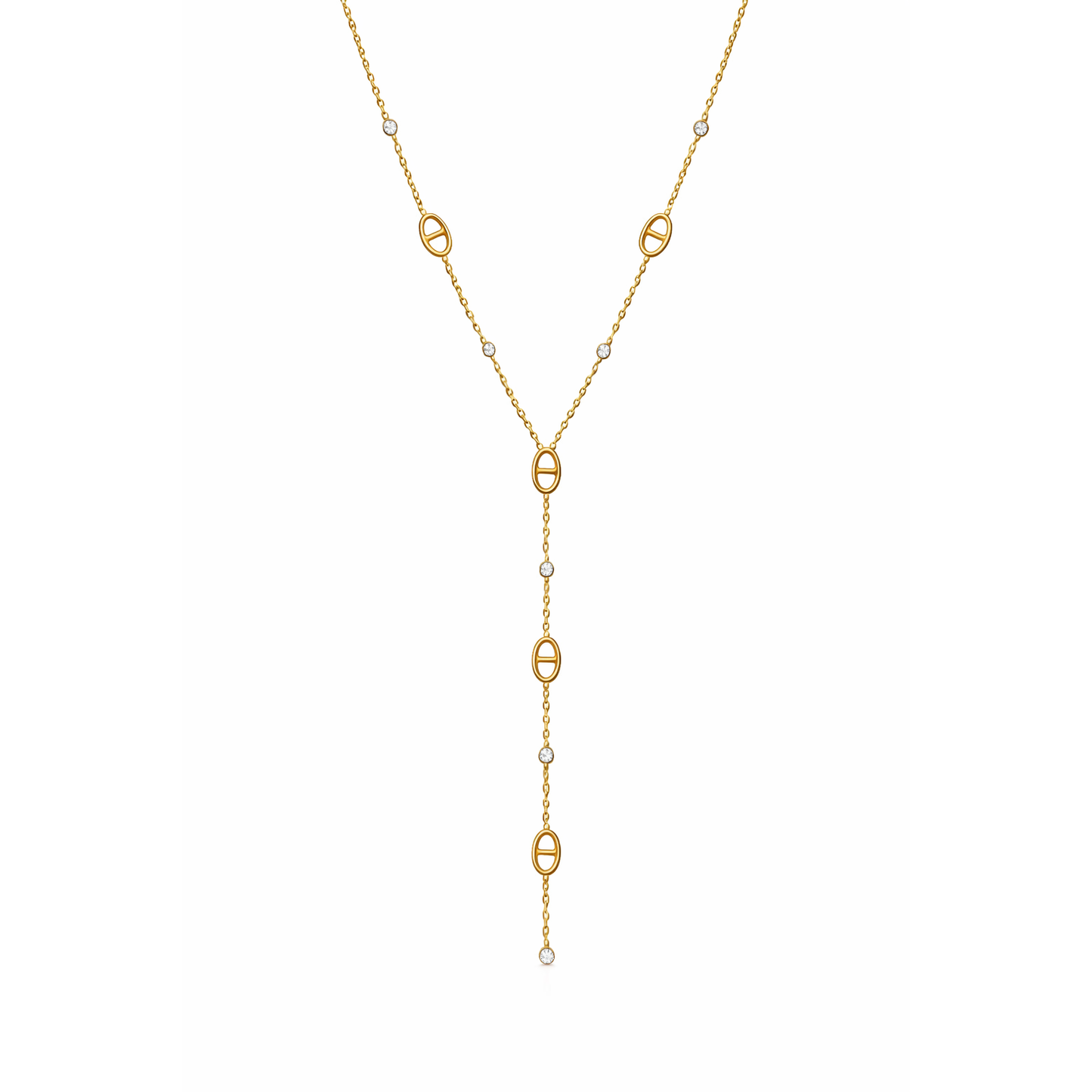 Collier y maille marine en acier inoxydable 