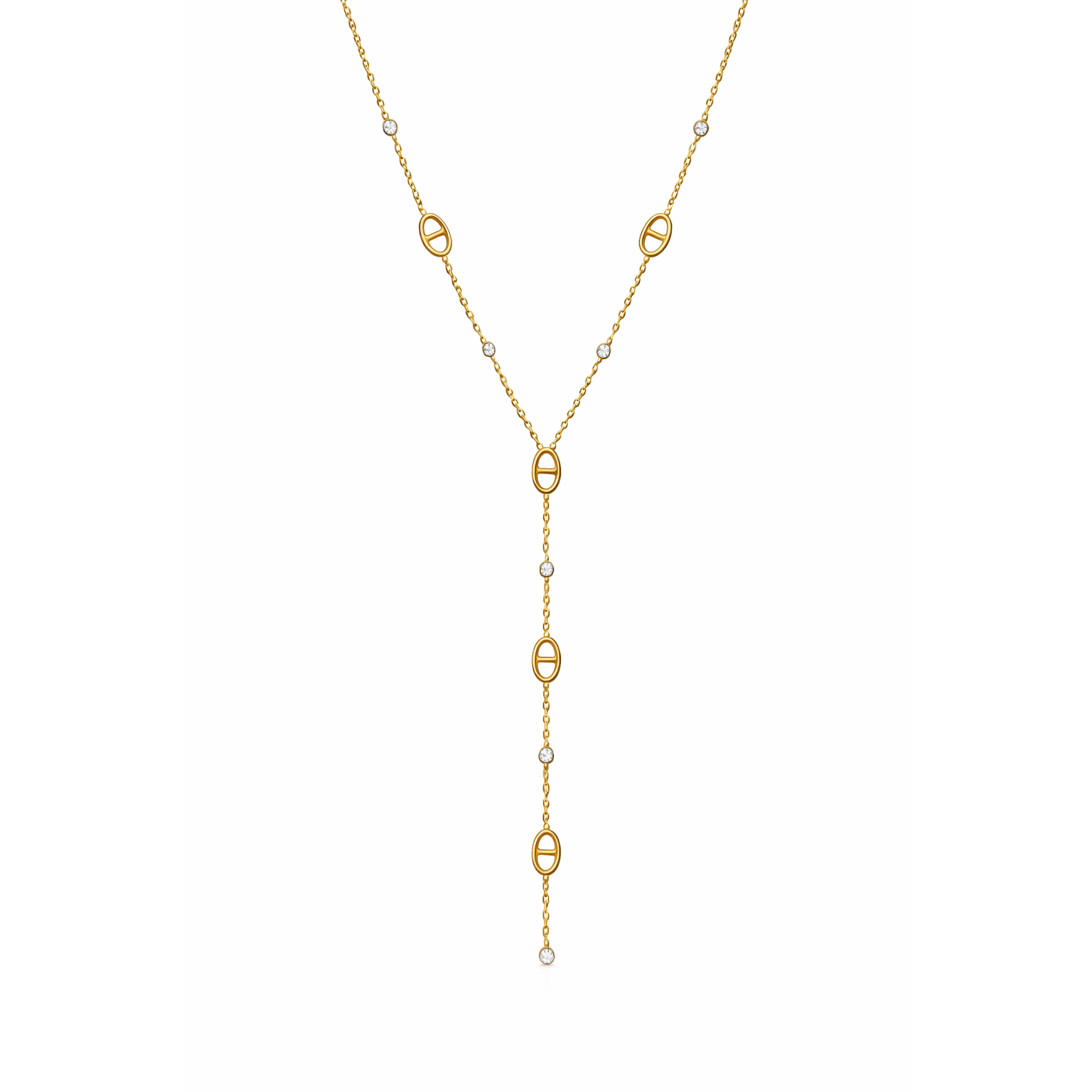 Collier y maille marine en acier inoxydable 