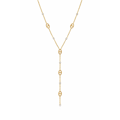 Collier y maille marine en acier inoxydable 