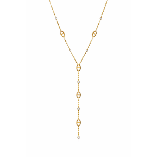 Collier y maille marine en acier inoxydable 