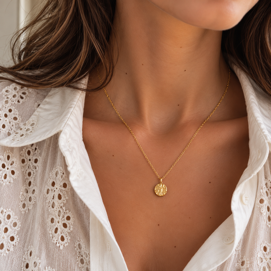 Collier médaillon acier inoxydable 