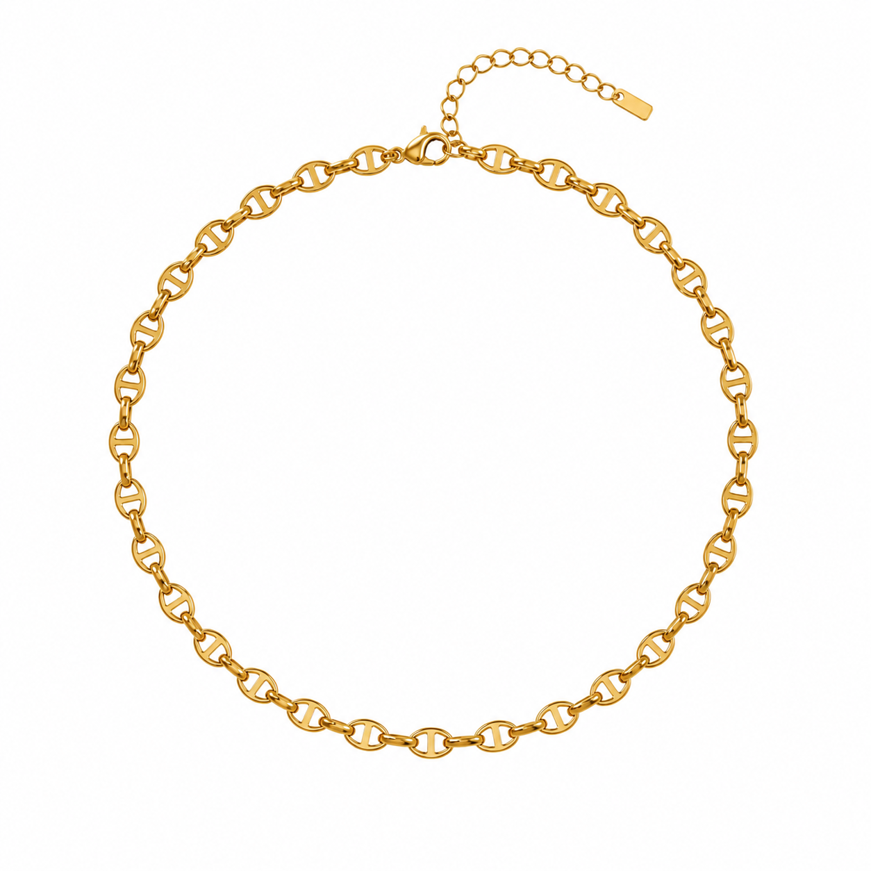 Collier chaîne ancre maille marine 