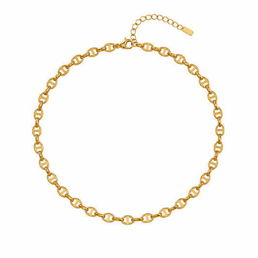 Collier chaîne ancre maille marine 
