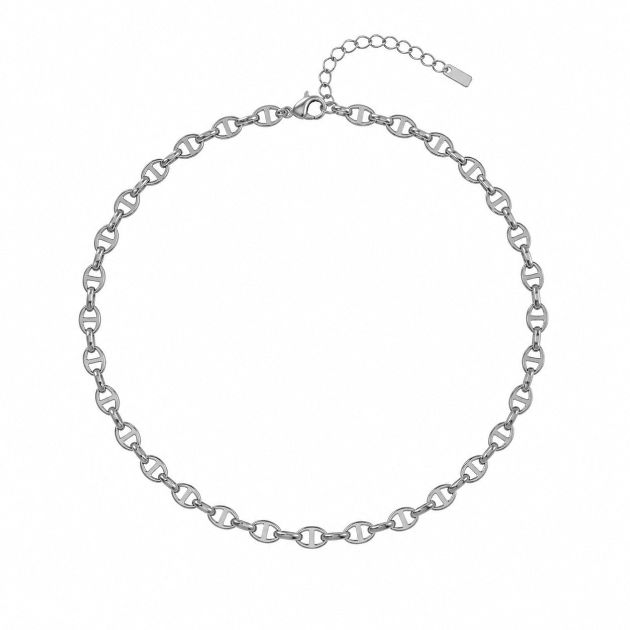 Collier ancre maille marine Acier inoxydable 