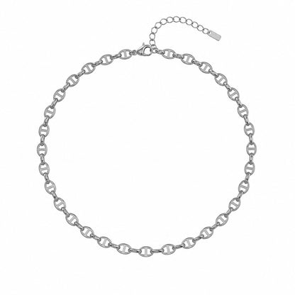Collier ancre maille marine Acier inoxydable 