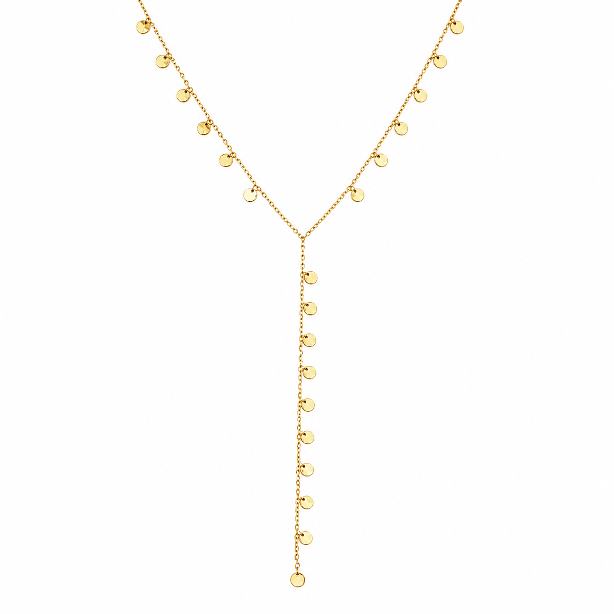 Collier confetti y en acier inoxydable 