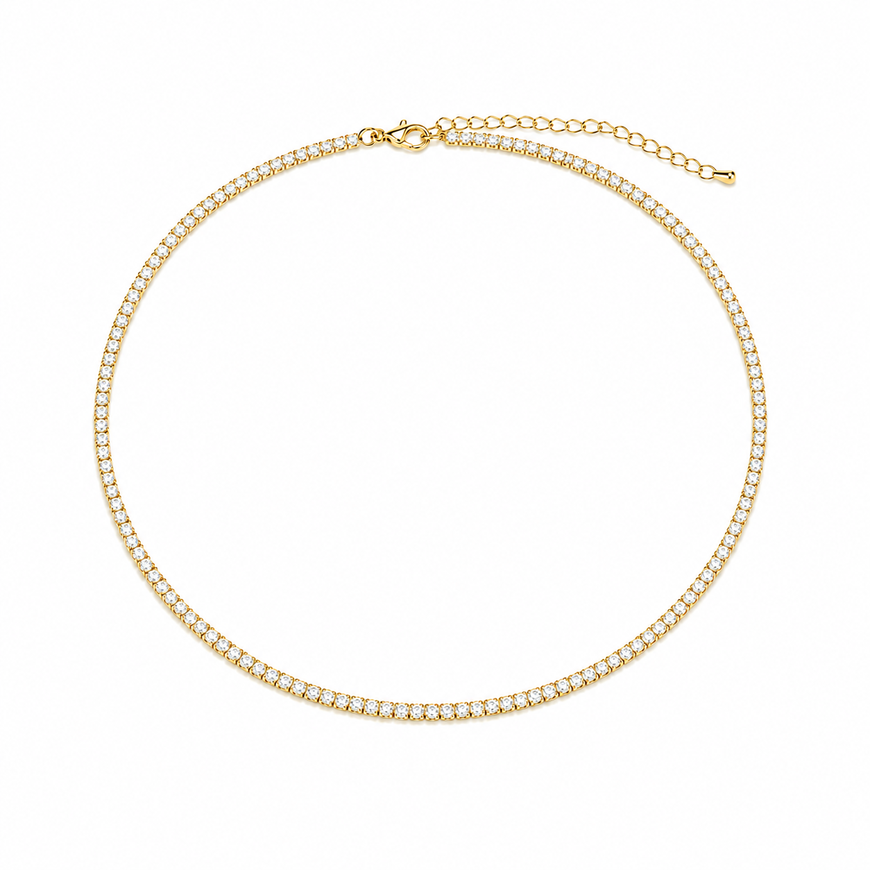 Collier diamant acier inoxydable 