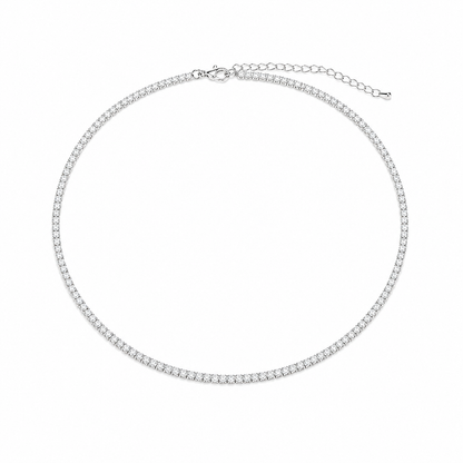 Collier diamant acier inoxydable 