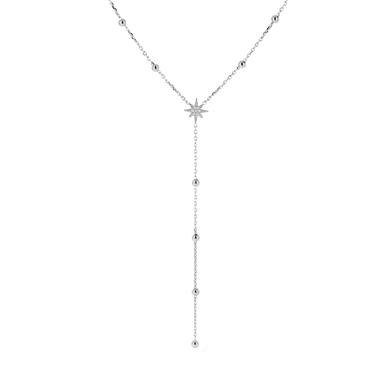 Collier y étoile en acier inoxydable 
