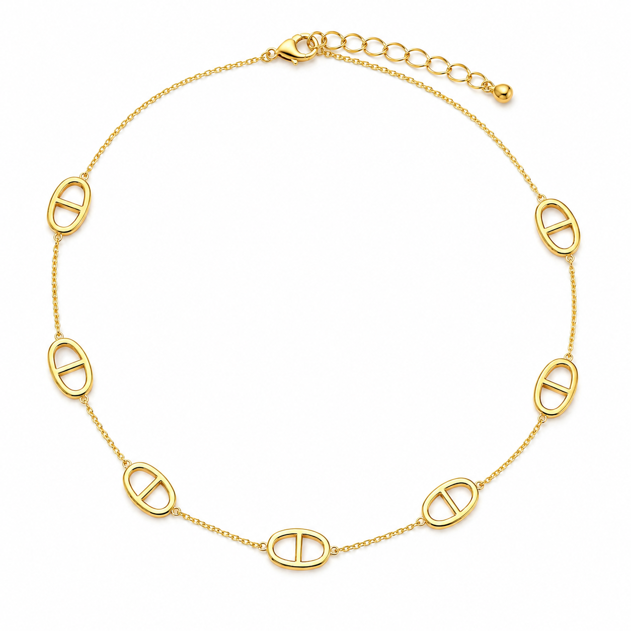 Collier motif nez de cochon en acier inoxydable 